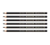 Faber Castell Polychromos Lot de 6 crayons de couleur Noir