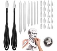 Lot de 6 crayons effaçables à papier et 2 stylos à effacer avec 20 têtes de rechange - Pour dessin, croquis, gommes pour effacer, corriger, artistes, bricolage, accessoires de dessin