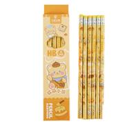 Lot de 6 crayons en bois pour enfants - Dessin de dessin animé - Pour l'écriture, l'esquisse, la rentrée scolaire