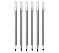 Lot de 6 crayons éternels pour écrire effaçables sans encre avec stylo à croquis longue durée, outil pour dessiner sans encre, papeterie drôle portable | Mat