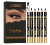 Lot de 6 crayons eyeliner - Noir riche - Style Moyen-Orient - Texture lisse - 01 noir