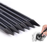 Lot de 6 crayons graphite noirs sans bois assortis HB 2B 4B 6B 8B pour croquis, fournitures de dessin pour débutants et artistes