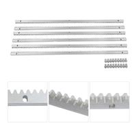 Lot de 6 crémaillères pour portail coulissant 6 x 1 m - Rail en acier galvanisé avec trous de fixation - Compatible avec la plupart des moteurs de portail