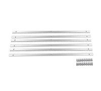 Lot de 6 crémaillères pour portail coulissant - Accessoires de rail de distribution galvanisé - Compatible avec les portails coulissants