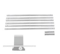 Lot de 6 crémaillères pour portail coulissant, rail denté en acier galvanisé, 600 cm de long, pour entraînement de portail coulissant, pièce de rechange