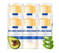 Lot de 6 crèmes à l'urée 60 % pour les pieds, anti-fissures, hydratant pour les pieds, nourrit les genoux, les coudes, les mains, adoucit, exfoliant, lissage de la peau, hydratant en profondeur, pour