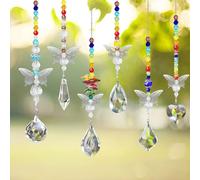 Lot De 6 Cristal Suncatcher Papillon Pendentif Suspendu Lustre Prisme Arc-En-Ciel Fabricant Ornement Pour Maison Jardin Décoration, Cadeaux, Fenêtre Sun Catcher Multicolore