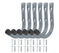 Lot de 6 crochets à outils de type J robustes pour organiser et maximiser l'espace de rangement (gris)