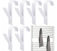 Lot de 6 crochets à serviettes universels - Blanc KP36865