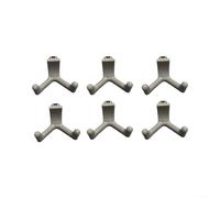 Lot de 6 crochets d'abri de jardin, cintres de rangement en ABS robustes pour outils et équipement, organiseurs muraux gris de 45,7 cm pour abri de jardin, garage, atelier