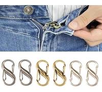 Lot de 6 crochets de couleurs mélangées pour fermetures éclair et boutons de jeans, outil d'extraction de fermeture éclair, aide à tirer la fermeture éclair pour jeans, support supérieur, extracteur