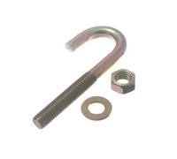 Lot de 6 crochets de fixation pour toiture M8 x 80 mm ZY plaqué zinc résistant à la rouille