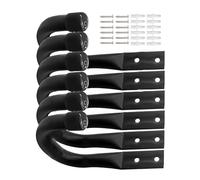 Lot de 6 crochets de garage en métal pour économiser de l'espace pour montage mural pour les amateurs et les maisons Solution de rangement Grands crochets métalliques