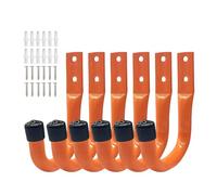 Lot de 6 crochets de garage en métal pour économiser de l'espace pour montage mural pour les amateurs et les maisons Solution de rangement Grands crochets métalliques