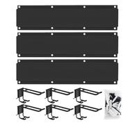 Lot de 6 crochets de rangement pour garage | Système de rangement mural pour garage, sous-sol, atelier, abri de jardin, vélo, outils électriques, chaises, balais