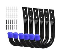 Lot de 6 crochets de suspension de vélo, crochets de vélo pour garage, crochets polyvalents vissables pour vélos, grands crochets muraux, crochets muraux pour charges lourdes, crochets muraux pour