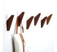 Lot de 6 crochets en bois - Triangulaires - Noyer noir