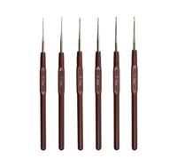 Lot de 6 Crochets Ergonomiques Acier Ultra-fine Crochet 0.5-1 mm pour Outils De Couture
