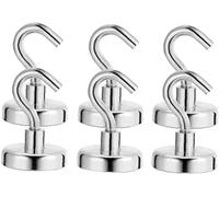 Lot de 6 crochets magnétiques pour réfrigérateur, crochet extra fort pour accrocher, cintre magnétique pour rangement de la maison et de la cuisine
