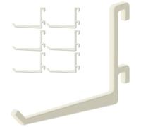 Lot de 6 crochets pour panneau perforé Ikea Skadis - Modèle en L incliné, 75mm - Support mural, plaque pour outils et accessoires