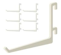 Lot de 6 crochets pour panneau perforé Ikea Skadis - Modèle en L incliné, 90mm - Support mural, plaque pour outils et accessoires