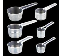 Lot de 6 Cuillere Doseuse, Transparentes Cuillère Doseuse à Mesurer Cuillere Doseuse Gramme Ensemble d'outils de Mesure Pour le Café Lessive en Poudre Doseur de Protéines pour Chef Maison