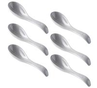 Lot de 6 cuillères à soupe en céramique avec glaçures uniques Art et prise en main ergonomique confortable pour améliorer la salle à manger Cuillère ergonomique