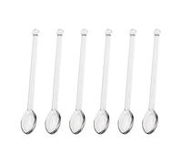 Lot de 6 cuillères en verre, cuillères à thé, cuillères de cuisson, cuillères à café, petite cuillère à thé, bâtonnets mélangeurs