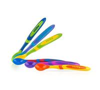 Nuby Cuillères d'Alimentation pour Bébé - Lot de 6 Cuillère pour Sevrage - 6 Pack - 4 plus Mois