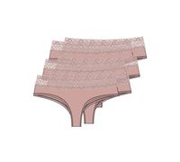 Lot de 6 culottes brésiliennes DUO Lace Pompadour 38-46 En quatre couleurs