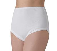 Lot de 6 Culottes Classiques en Coton Taille Haute pour Femme, Ourlet côtelé, sous-vêtements Blancs pour Femme, Respirant et Confortable, Personnes âgées, Jambes Hautes