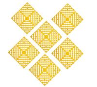 Lot de 6 Dalles de Jardin Piscine, Patins de Sol Légers et Imperméables, Dalle Clipsable Ajourée Antidérapante en Pvc, Antidérapantes et Auto-Drainantes for Garage, Terrasse, Cuisine(Yellow)