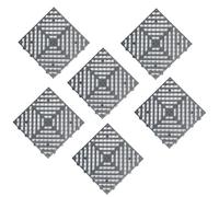 Lot de 6 Dalles de Jardin Piscine, Patins de Sol Légers et Imperméables, Dalle Clipsable Ajourée Antidérapante en Pvc, Antidérapantes et Auto-Drainantes for Garage, Terrasse, Cuisine(Gray)
