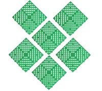 Lot de 6 Dalles de Jardin Piscine, Patins de Sol Légers et Imperméables, Dalle Clipsable Ajourée Antidérapante en Pvc, Antidérapantes et Auto-Drainantes for Garage, Terrasse, Cuisine(Green)