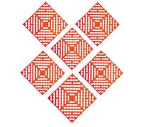 Lot de 6 Dalles de Jardin Piscine, Patins de Sol Légers et Imperméables, Dalle Clipsable Ajourée Antidérapante en Pvc, Antidérapantes et Auto-Drainantes for Garage, Terrasse, Cuisine(Red)