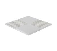Lot de 6 dalles de sol clipsables - BLANC - (0,96m²) pour garage, cellier, atelier, abris de jardin. Marque CLIC & dalle, série CLASSIC - Effet Damier 40x40cm. Intérieur-Extérieur. Pose rapide.