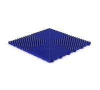 Lot de 6 dalles de sol clipsables - BLEU FONCE - (0,96m²) pour garage, cellier, atelier, abris de jardin. Marque CLIC & dalle, série CLASSIC - Effet Damier 40x40cm. Intérieur-Extérieur. Pose rapide.
