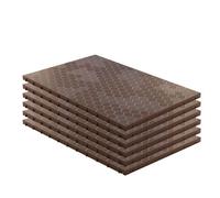 Lot de 6 Dalles de sol Clipsables Marron Taupe 116x76x3cm Polypropylène Revêtement de Sol Modulable 4.61m2 INTEC