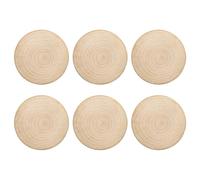 Lot de 6 décapsuleurs de bière magnétiques simples en bois pour réfrigérateur - Pour cuisine, pique-nique, extérieur, petite boîte ronde