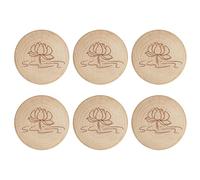 Lot de 6 décapsuleurs ronds simples en bois pour réfrigérateur, canette de bière, cadeau de mariage, petite canette de bière ronde