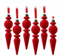Lot de 6 décorations à suspendre en plastique en forme de stalactites pour | Construction en plastique robuste, durable, design léger, sans danger pour une utilisation en intérieur