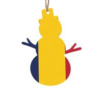 Lot de 6 décorations à suspendre pour sapin de Noël Motif drapeau du Tchad