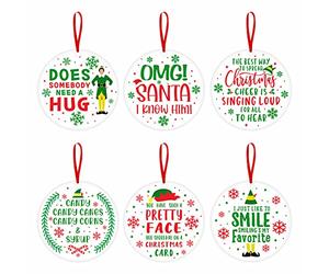 Lot de 6 décorations de Noël Amusantes à Suspendre pour Sapin de Noël, Collection de Films de Noël, Cadeaux de Noël Mignons pour la Maison, Cadeaux de Noël Fantaisie pour Homme et Femme