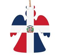 Lot de 6 décorations de Noël en bois avec motifs joyeux, décoration de maison de vacances confortable en République dominicaine