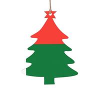 Lot de 6 décorations de Noël en bois imprimées avec drapeau de Madagascar pour accrocher aux murs et cheminées