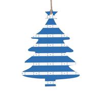Lot de 6 décorations de Noël en bois imprimées avec drapeau du Honduras pour accrocher aux murs et cheminées