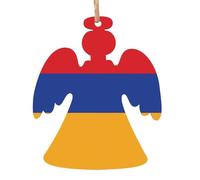 Lot de 6 décorations de Noël en forme d'ange - Superbe drapeau de l'Arménie pour sapin de Noël et porte de fête