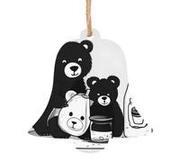 Lot de 6 décorations de Noël en forme de cloche avec bouteille de lait - Peut être accrochée sur les arbres de Noël et les fenêtres