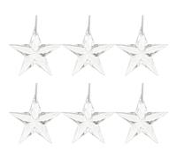 Lot de 6 décorations de Noël en forme de goutte de pluie en cristal à suspendre pour sapin de Noël en plastique stalactites