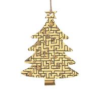 Lot de 6 décorations de Noël en forme de labyrinthe au trésor - Peut être accroché sur les arbres de Noël et les fenêtres